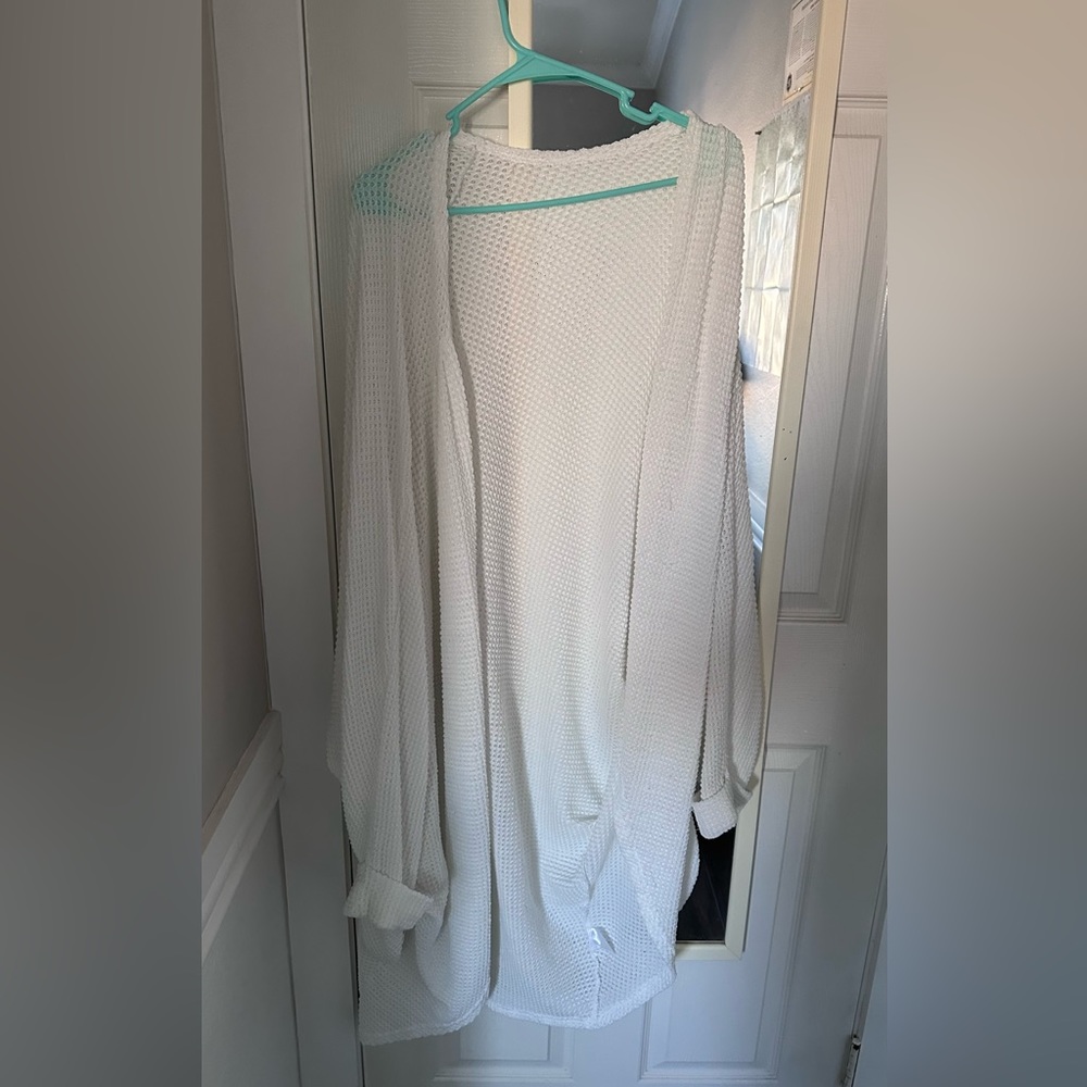 Women’s white oversized cardigan